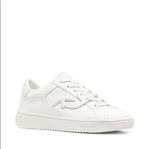 Pinko bird embroidery recycled cotton sneakers